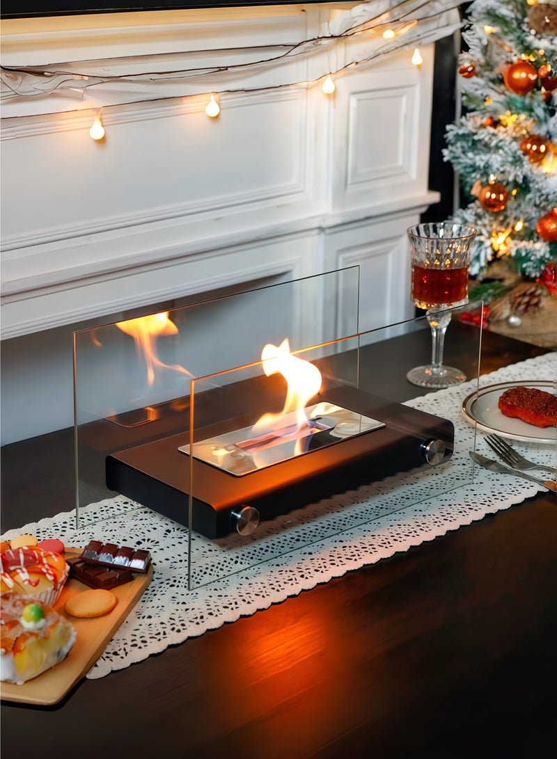 Portable Indoor & Outdoor Tabletop Fire Pit with Dancing Flames, Modern Design, and Robust Steel Base - Image 2